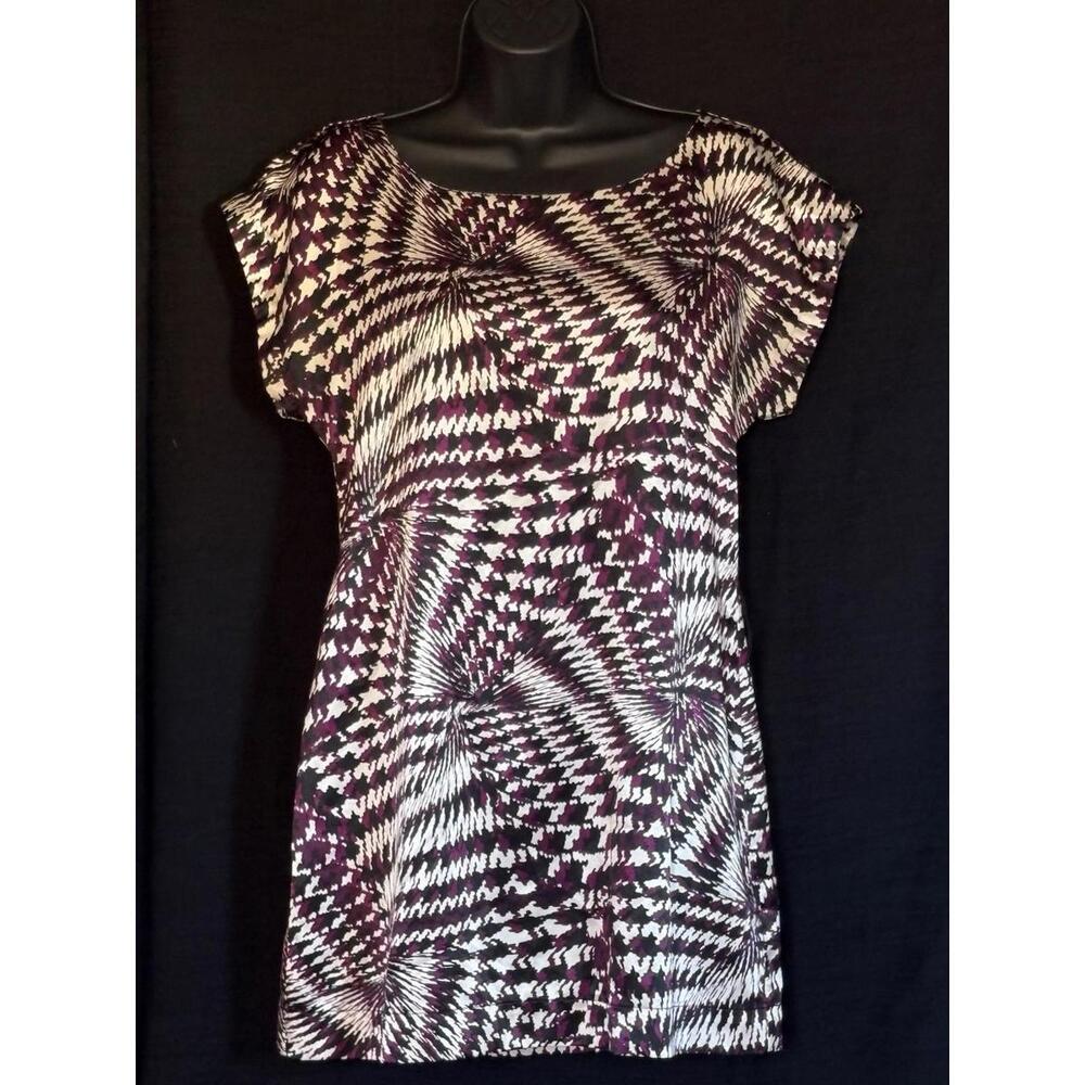 APT 9 Purple Abstract Print Dress Small